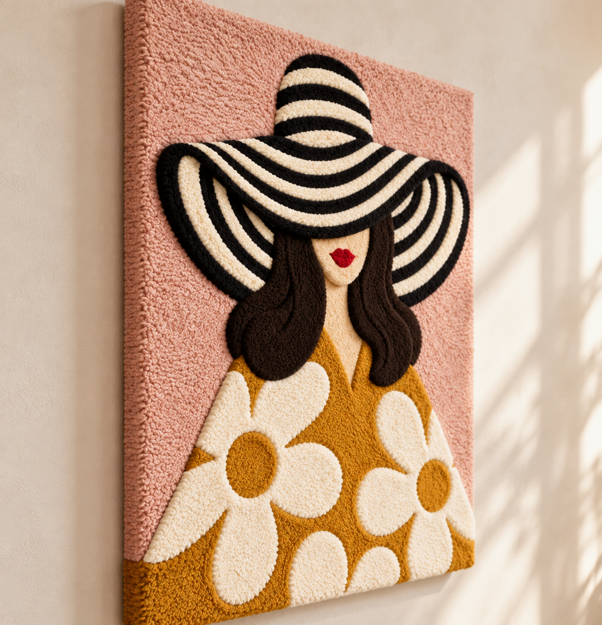 Daisy Dress Blush Afternoon — angled relief view