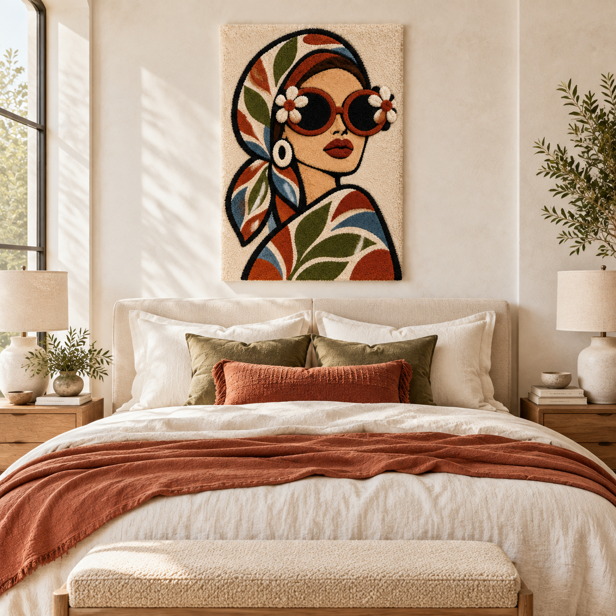 Daisy Frames and Autumn Leaves — room setting 1