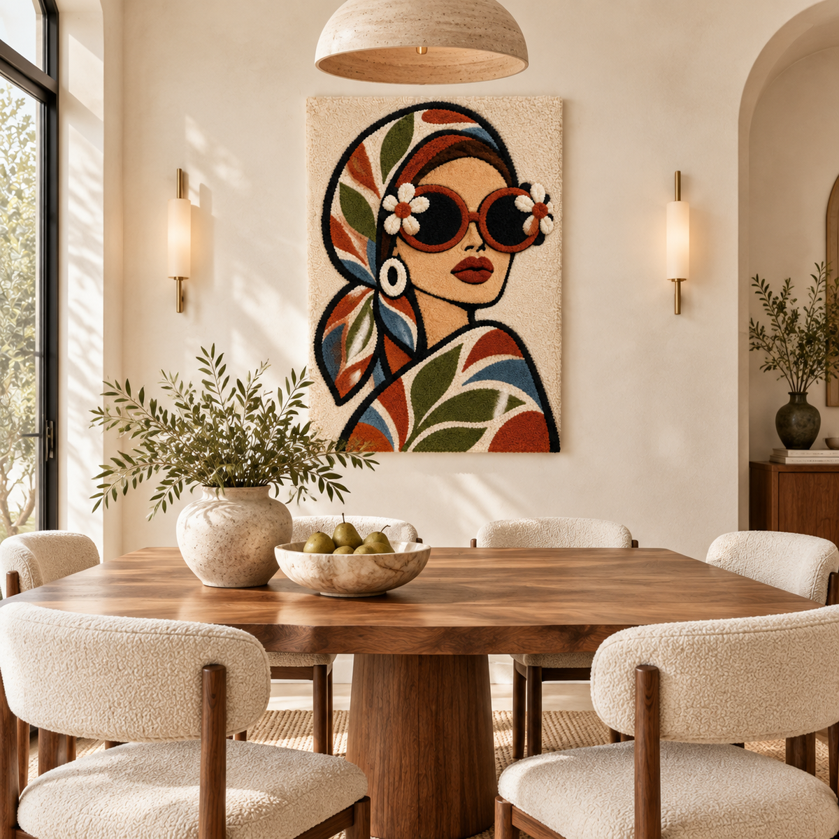 Daisy Frames and Autumn Leaves — room setting 2