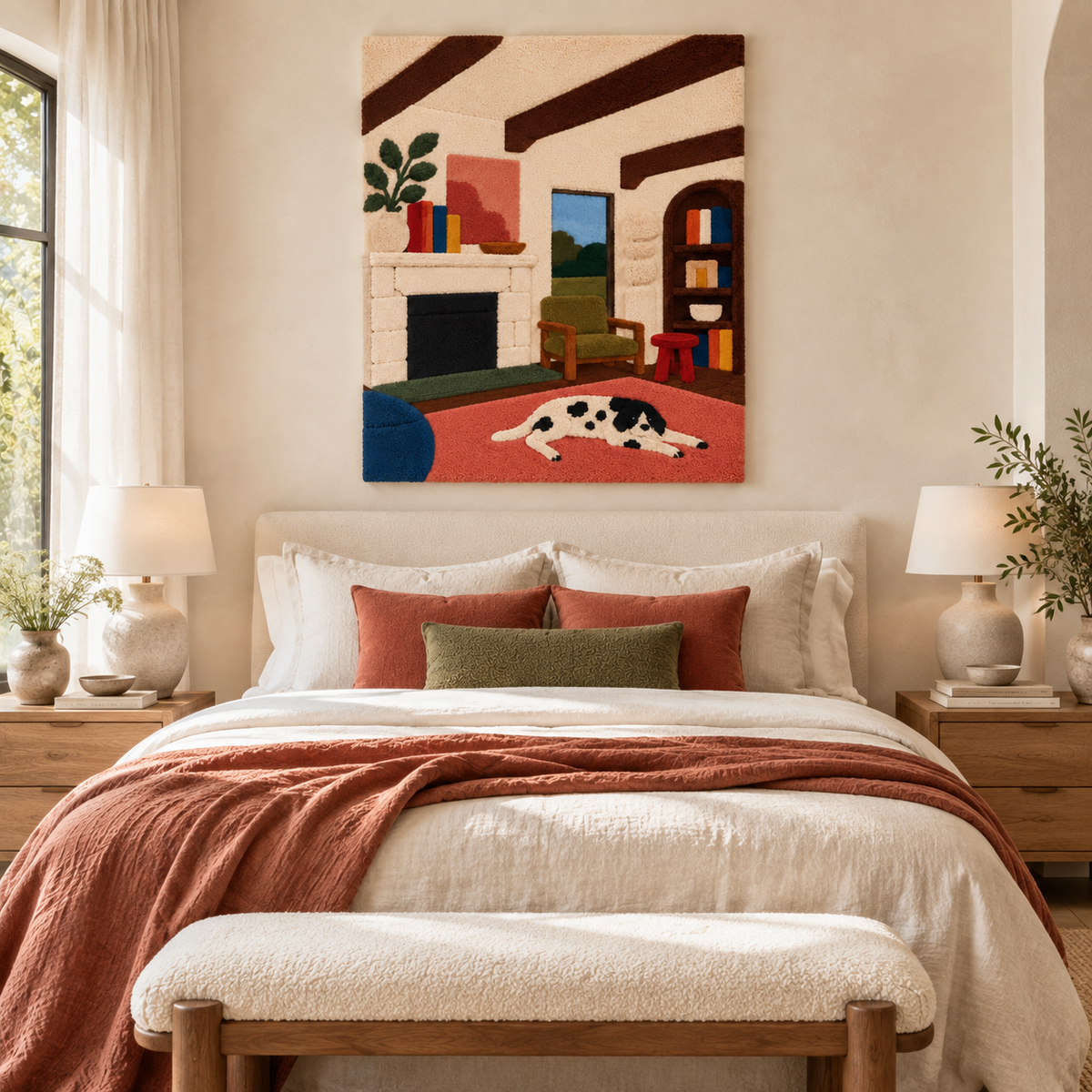 Dalmatian by the Hearth — room setting 1