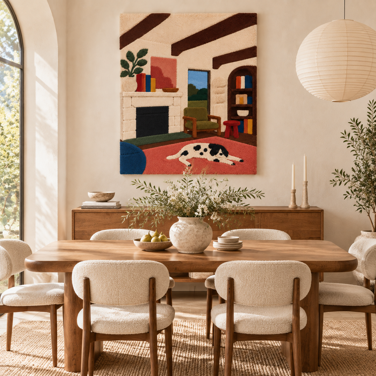 Dalmatian by the Hearth — room setting 2
