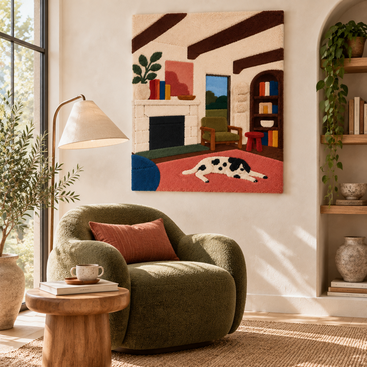 Dalmatian by the Hearth — room setting 3