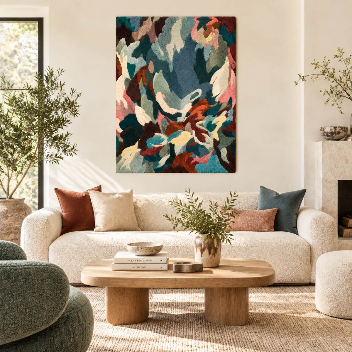 Deepwater Color Swirl — front-facing room scene