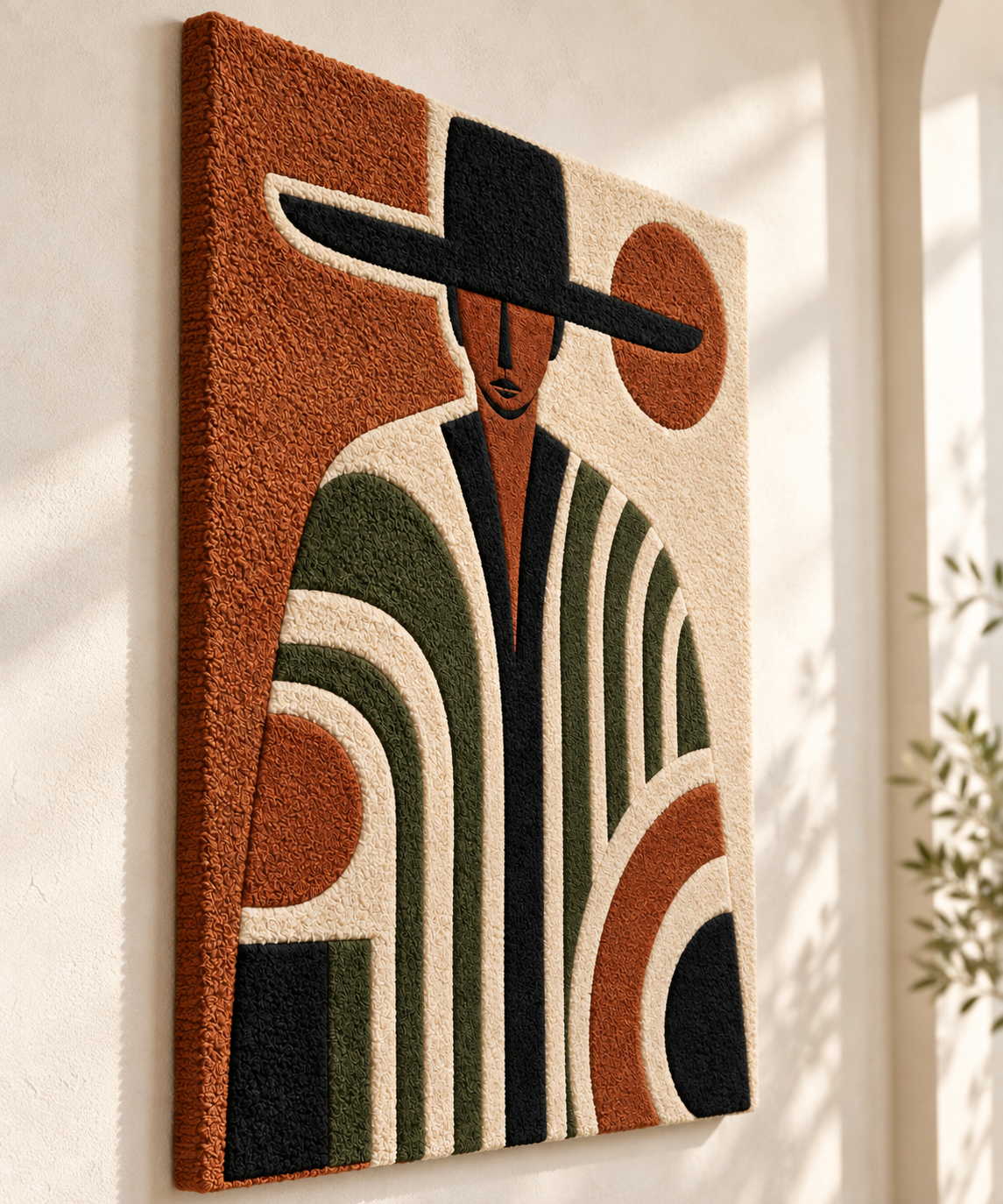Desert Brim and Arches wall art by Hewn Earth featuring a desert landscape with arches and natural earthy tones.