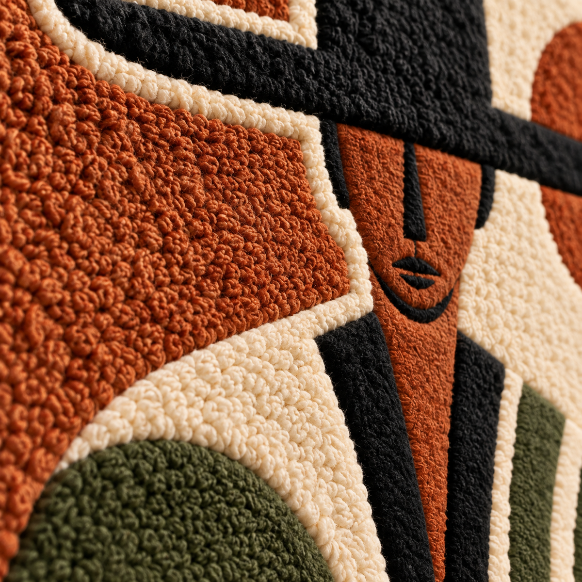 Close-up of Hewn Earth Desert Brim and Arches wall art featuring desert landscape with arches and warm tones.