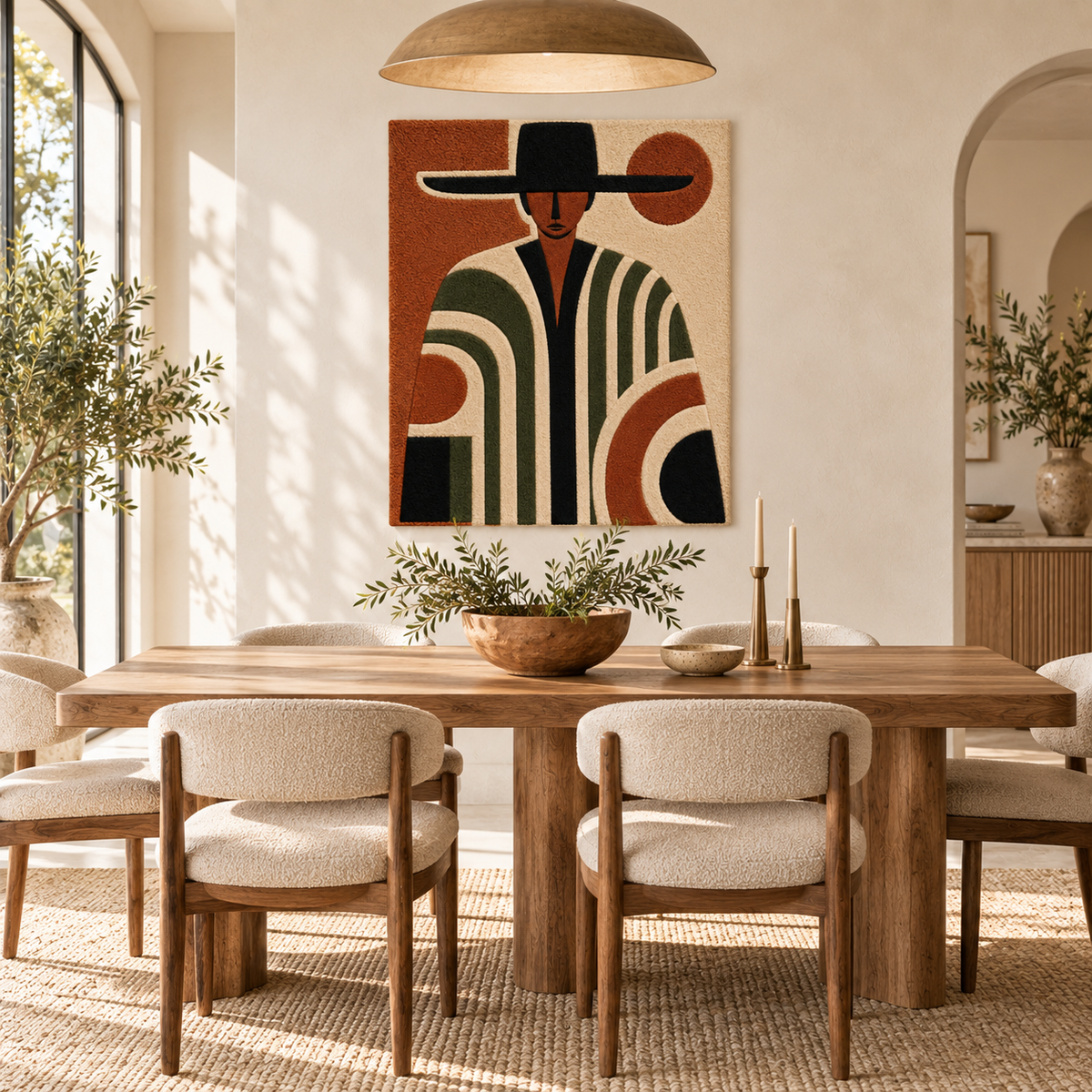 Hewn Earth Desert Brim and Arches wall art featuring desert landscape with arches and natural tones, ideal for wall decor.
