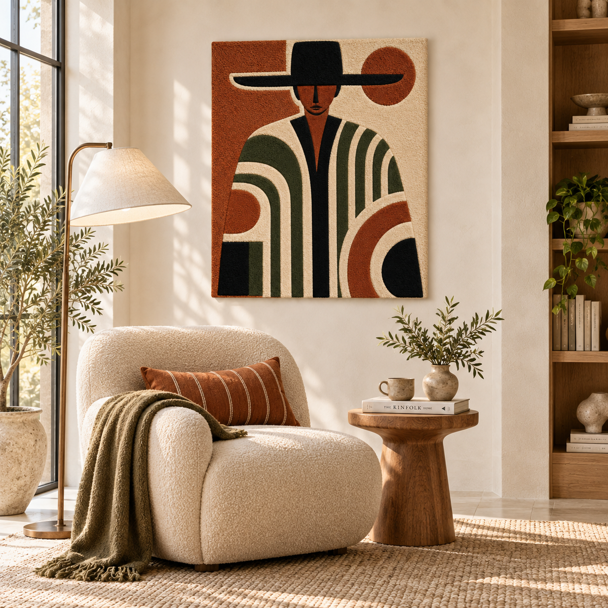 Hewn Earth Desert Brim and Arches wall art featuring desert landscape with arches and warm earthy tones.