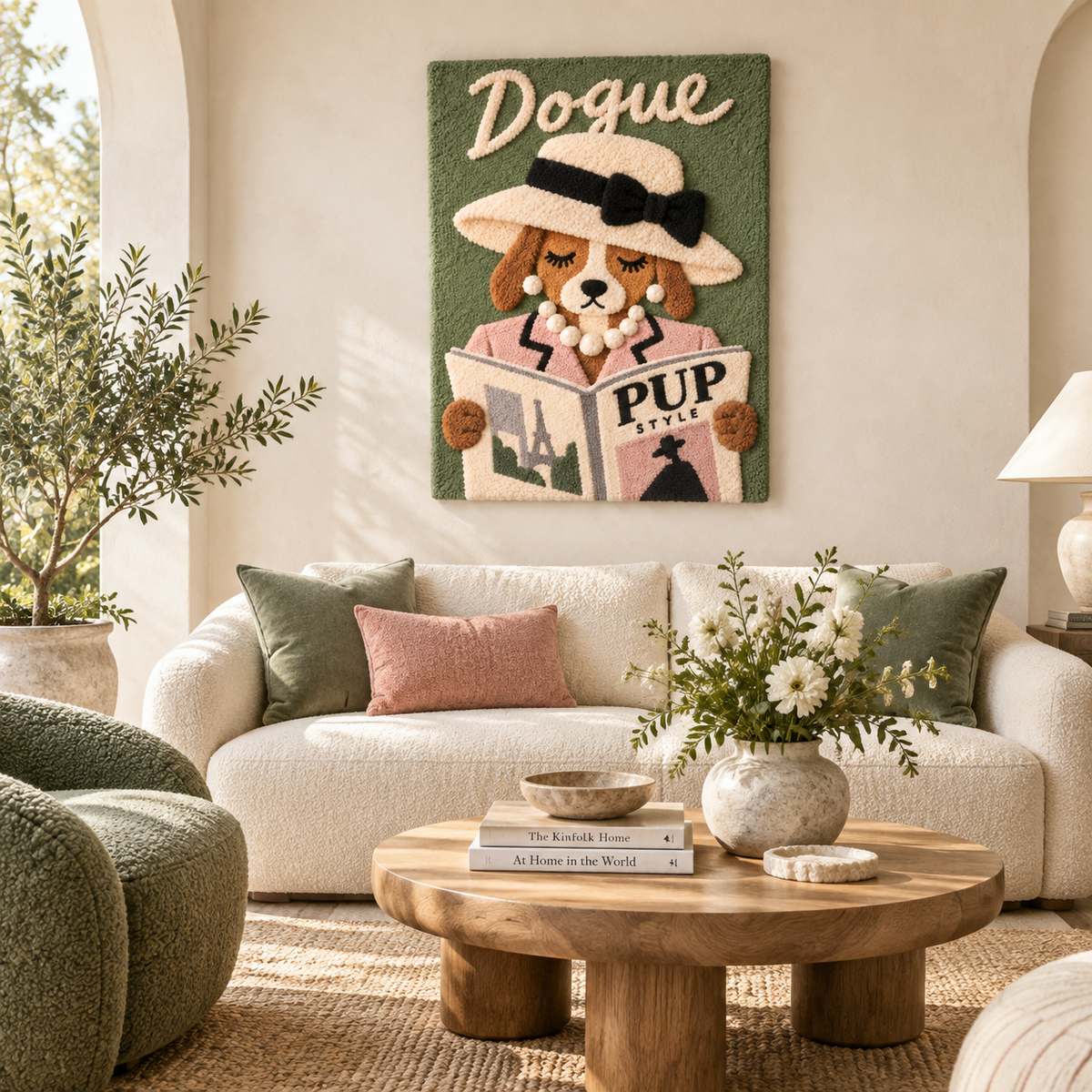 Dogue Reader in Sage — front-facing room scene [room-front]