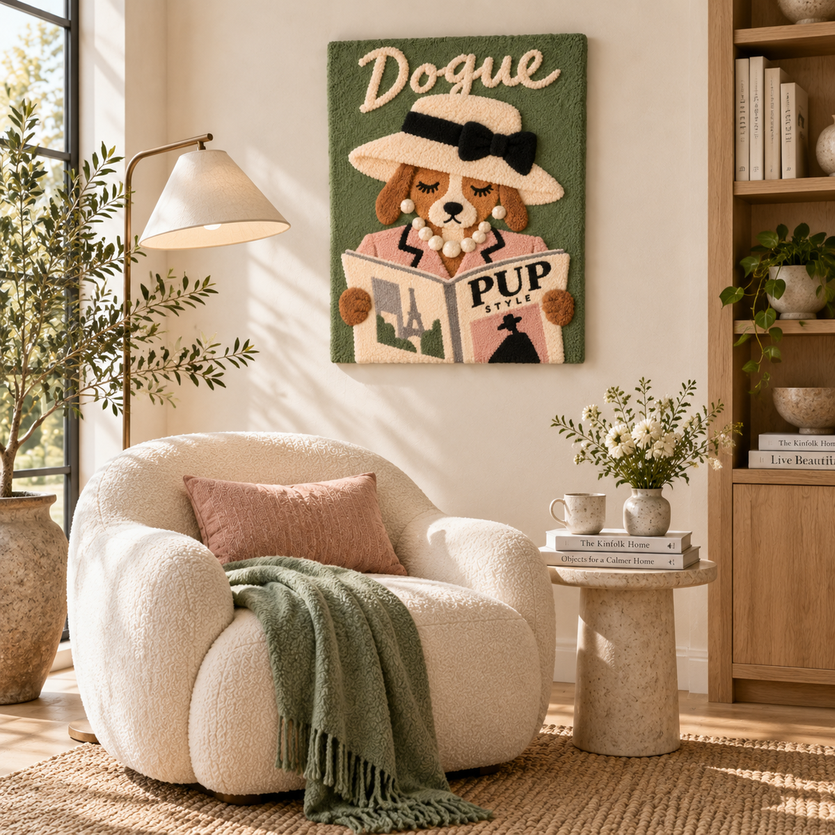Dogue Reader in Sage — room setting
