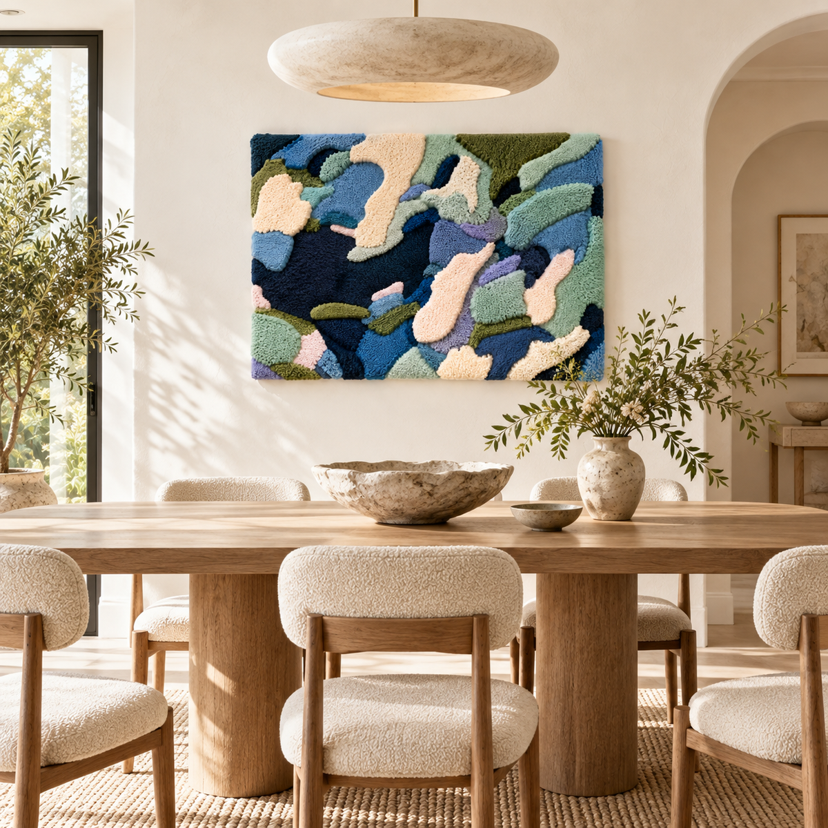 Drifting Blue Forms — room setting 3