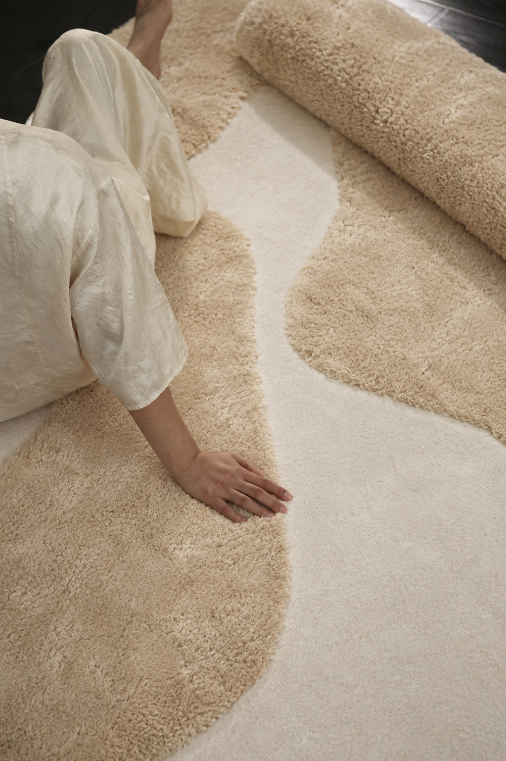 Hewn Earth Studio Bloom rug featuring a desert flora pattern in natural earthy tones.