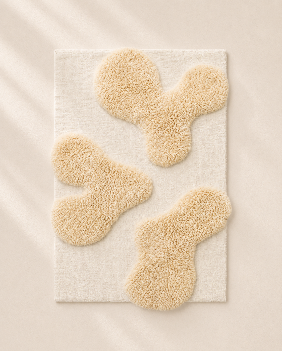 Close-up of the Hewn Earth Studio Bloom rug featuring intricate dune and flora patterns in natural, earthy tones.