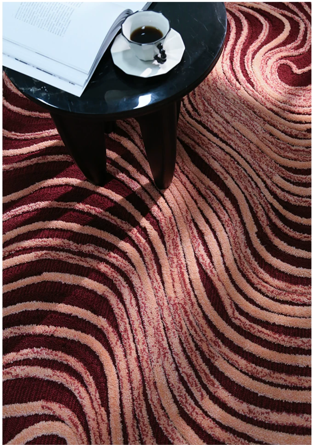 Hewn Earth Studio Dune rug featuring a textured, earthy-toned design with intricate patterns, ideal for enhancing living spaces.