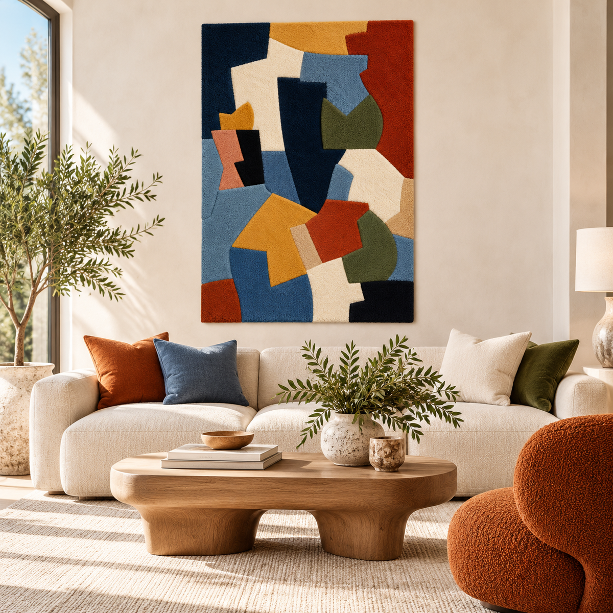 Earthen Colour Mosaic by Hewn Earth Studio — room setting