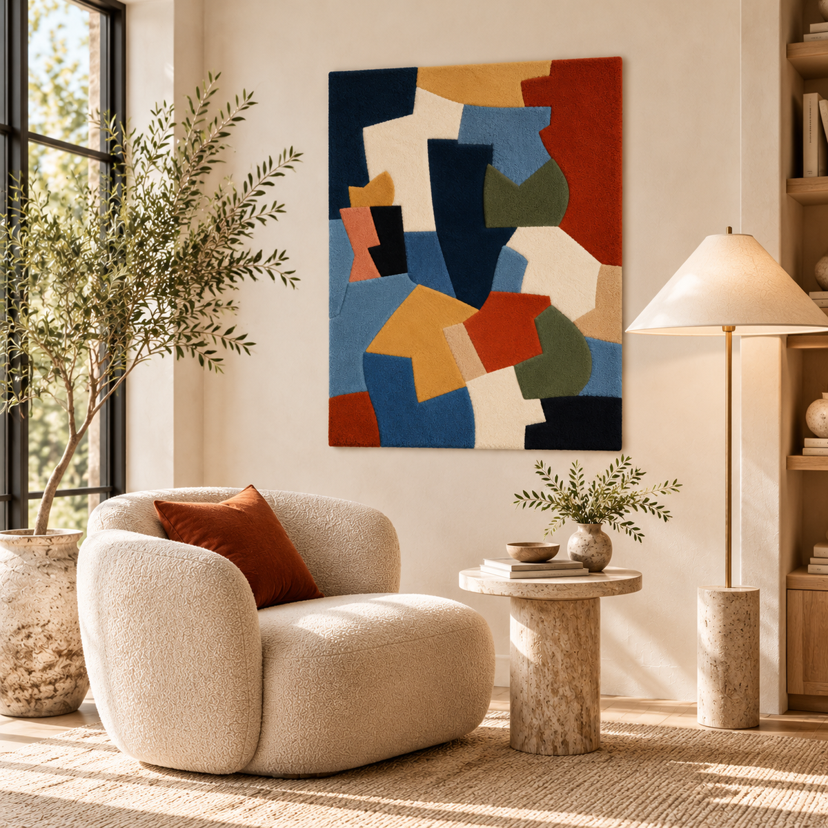 Earthen Colour Mosaic by Hewn Earth Studio — room setting