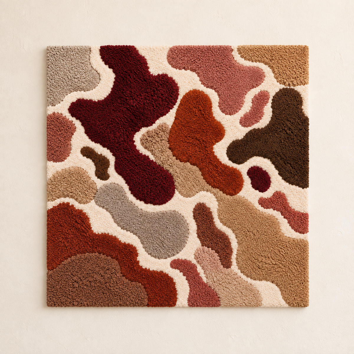 Hewn Earth Earthen Islands wall art featuring textured, earthy-toned abstract design for modern home decor.