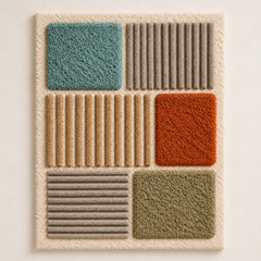 Earthtone Blocks and Ribbed Panels