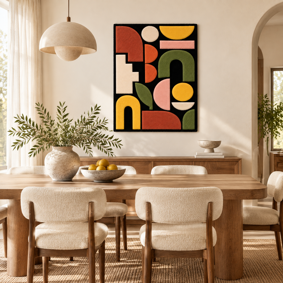 Earthtone Shape Parade — room setting 2