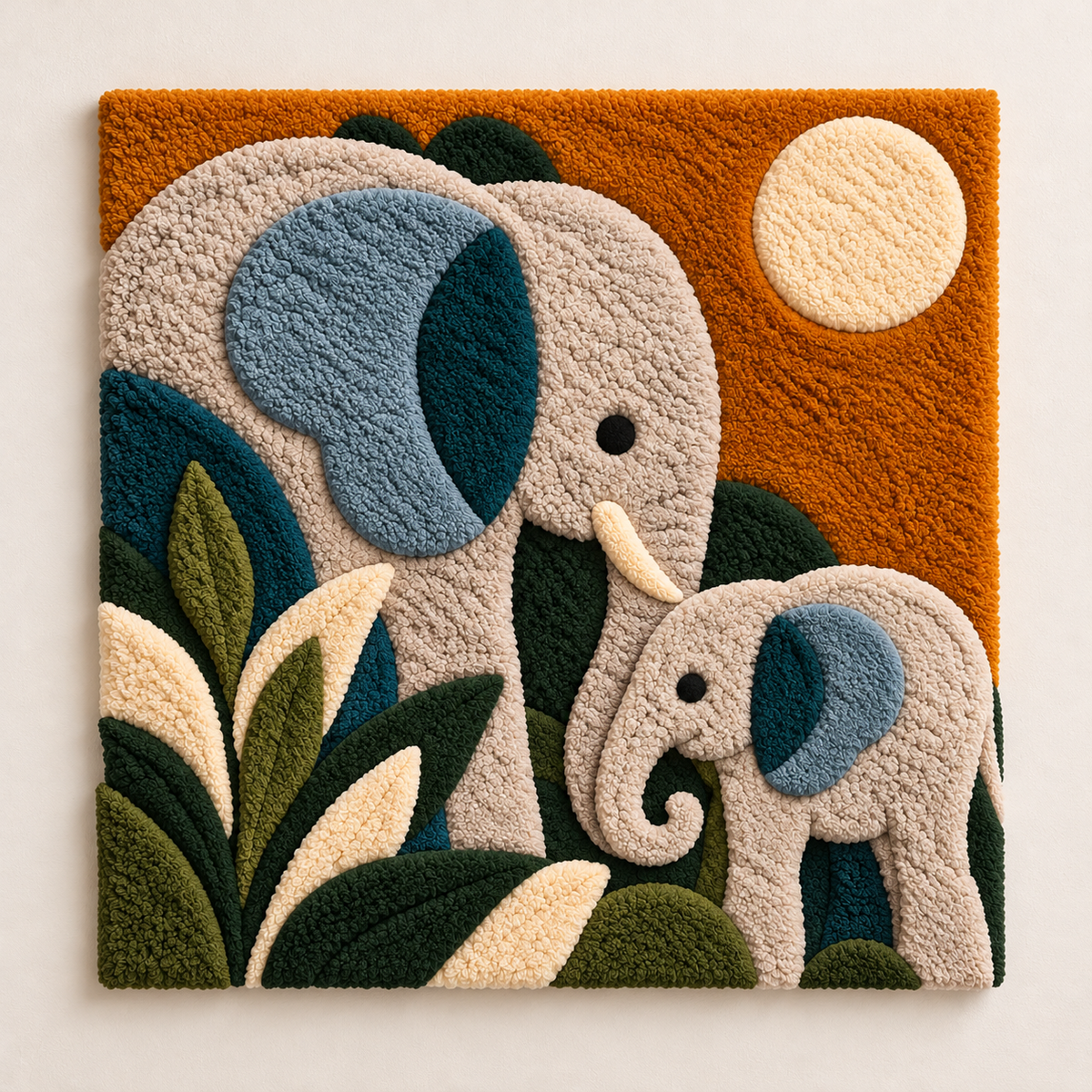 Elephants Beneath an Ivory Sun by Hewn Earth Studio — front product view [product-light]
