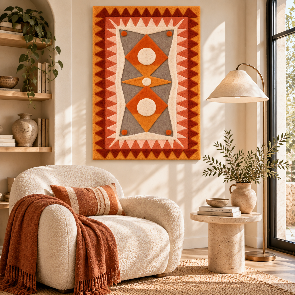 Ember Diamond Sunburst — front-facing room scene [room-front]