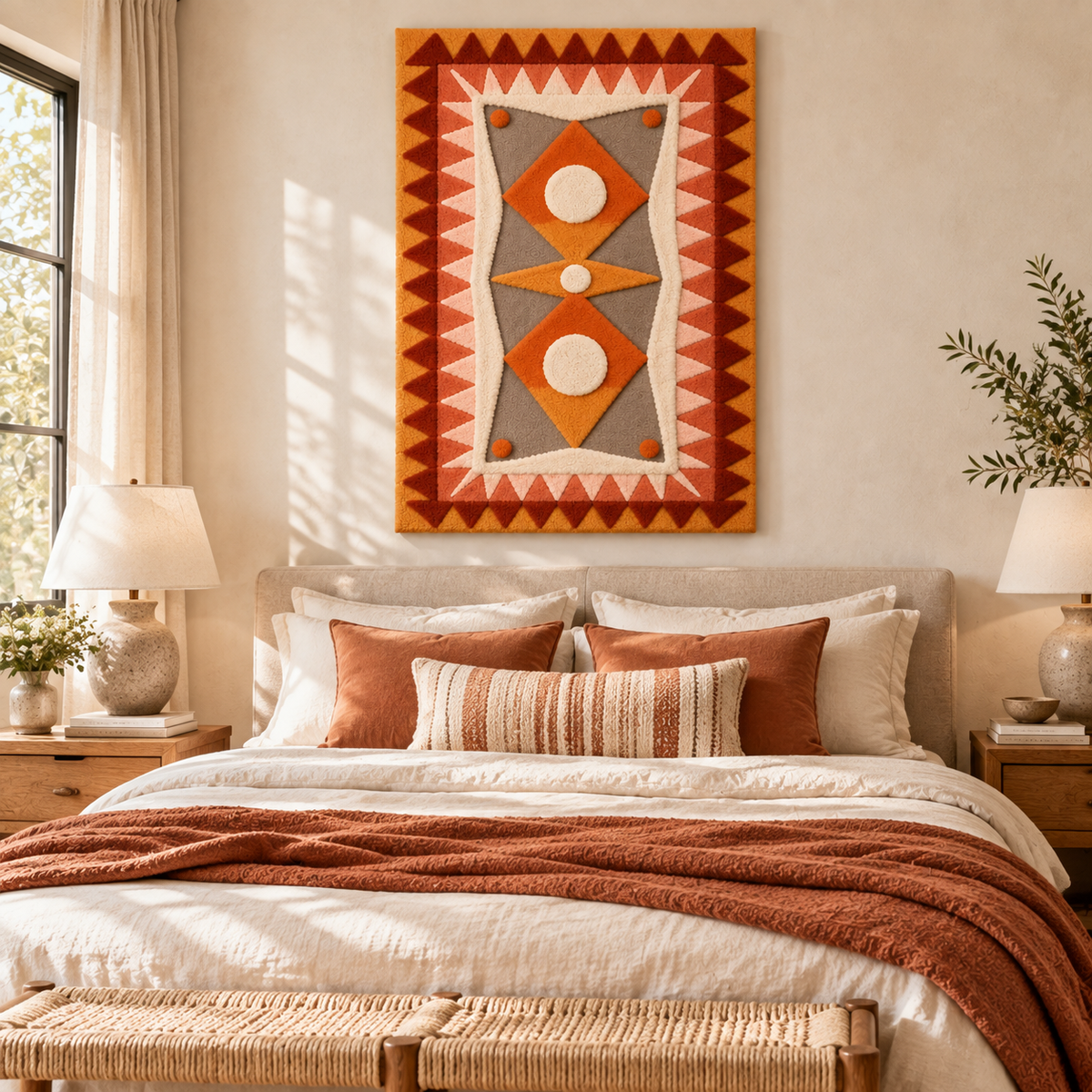 Ember Diamond Sunburst — front-facing room scene [room-front]