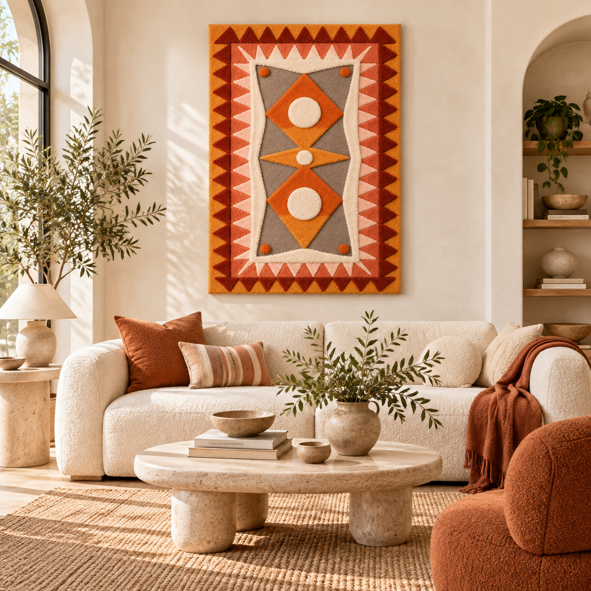 Ember Diamond Sunburst — front-facing room scene [room-front]
