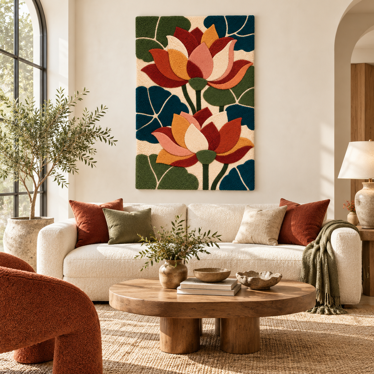 Ember Lotus Pair — front-facing room scene [room-front]
