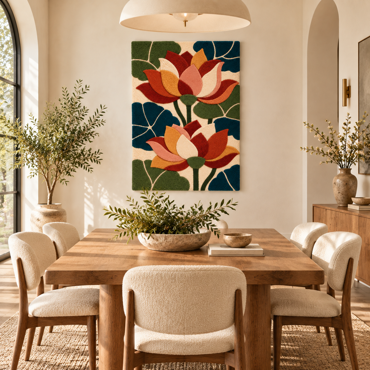 Ember Lotus Pair — front-facing room scene [room-front]