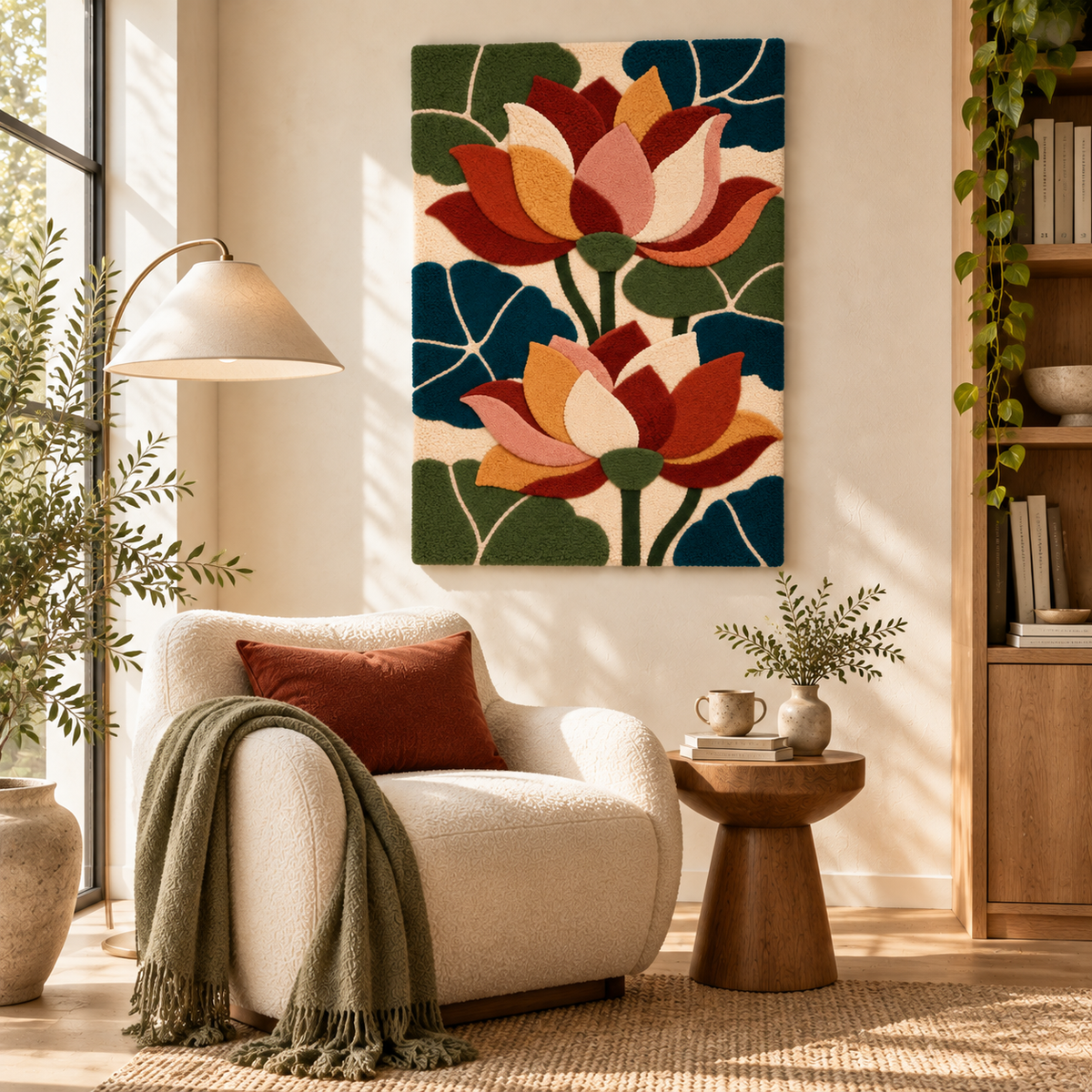 Ember Lotus Pair — front-facing room scene [room-front]