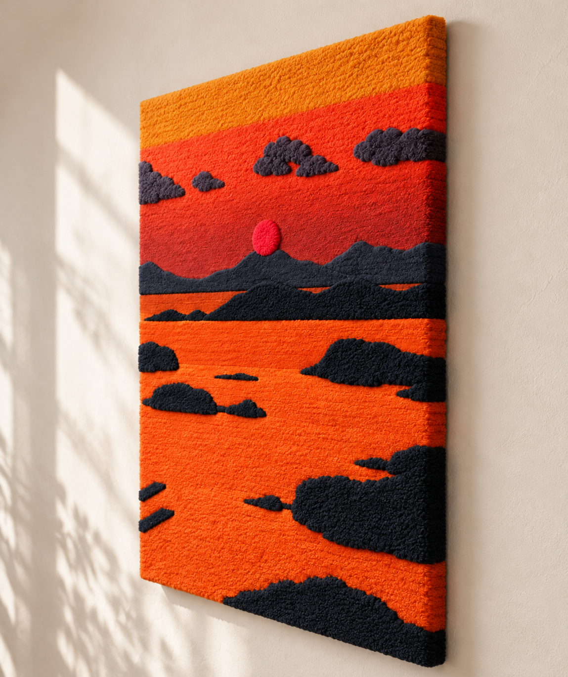 Ember Sea at Dusk — angled relief view