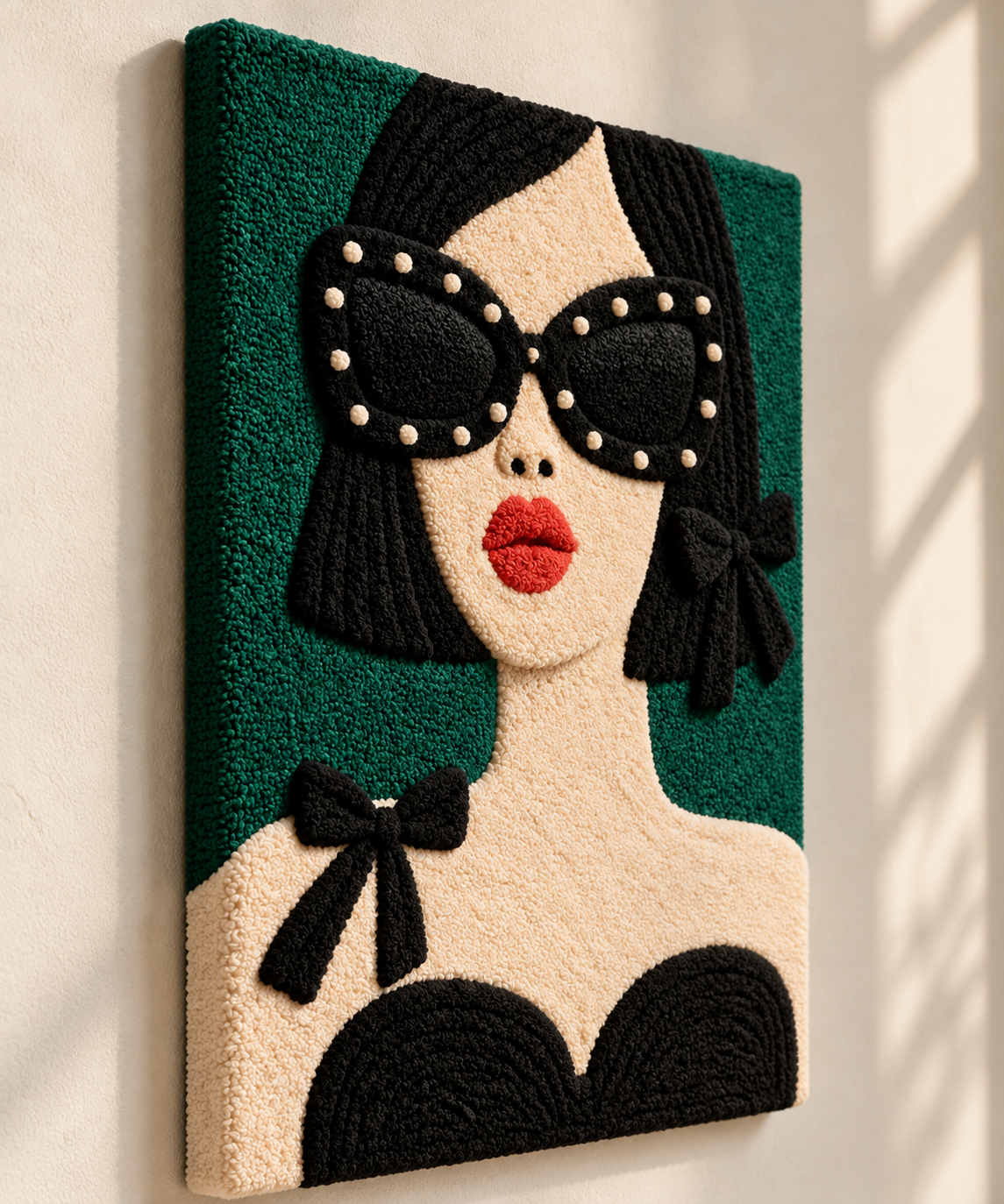 Emerald Cat Eye — angled relief view
