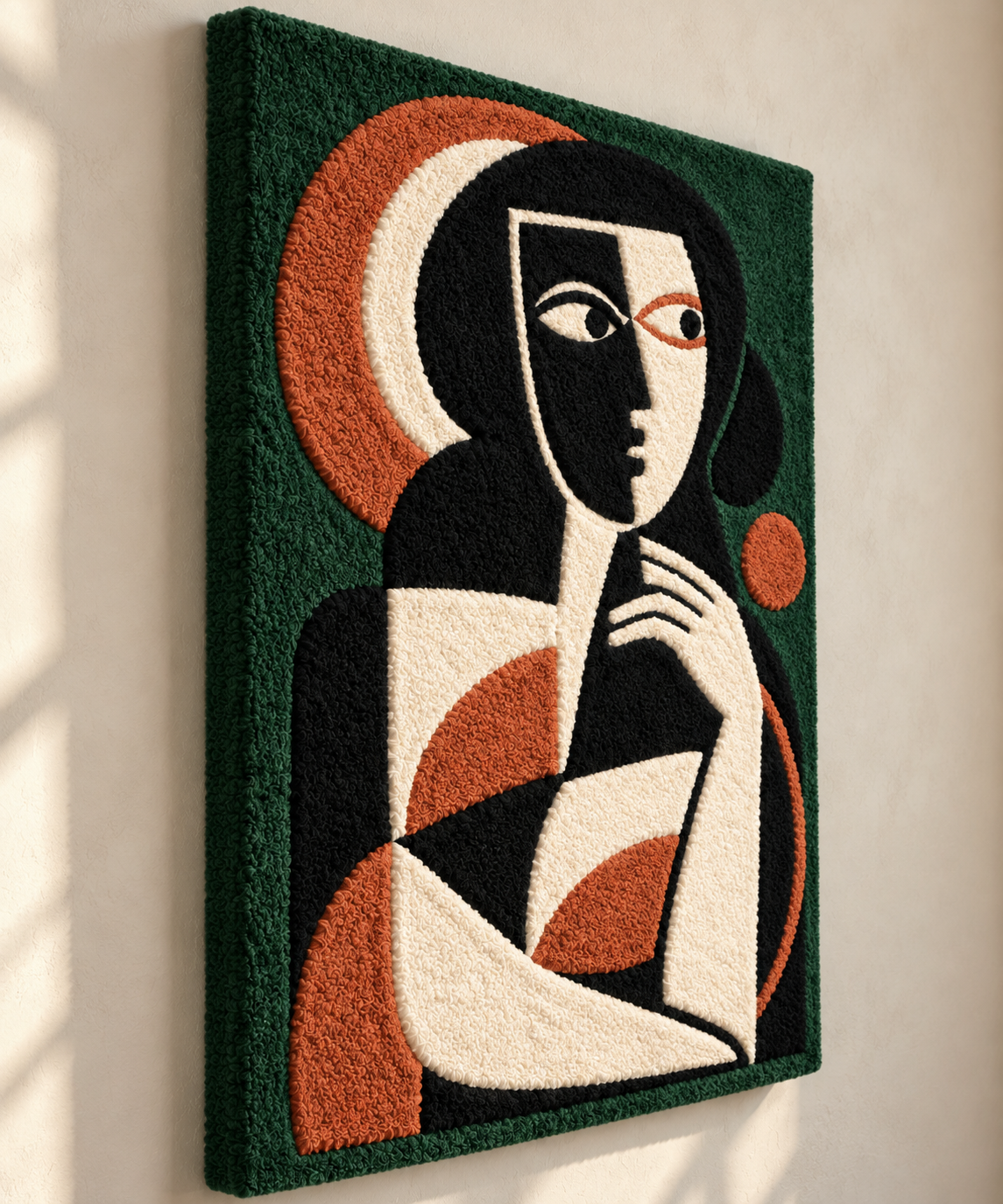 Emerald Crescent Muse — angled relief view