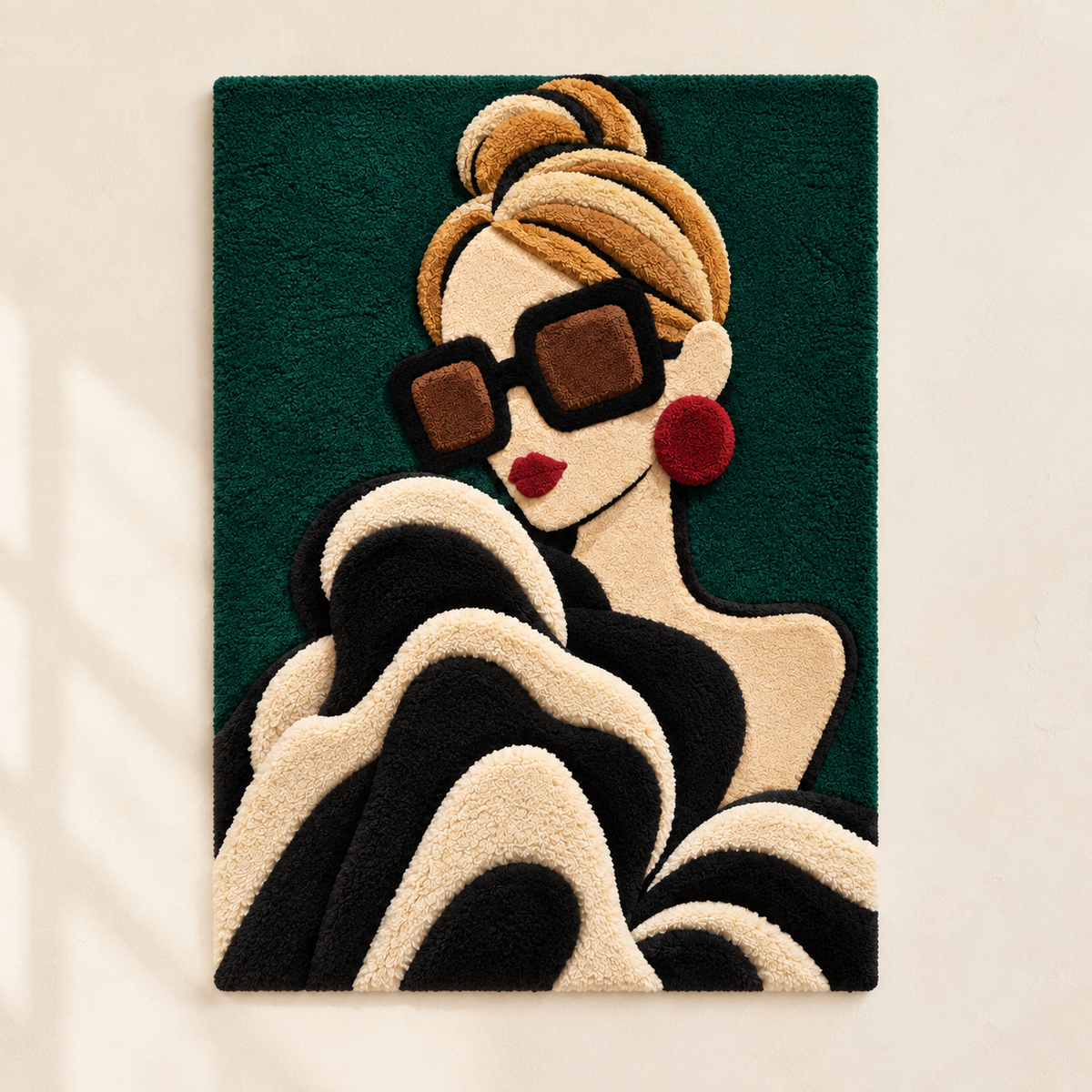 Emerald Evening Graphic Ruffles — front product view [product-light]