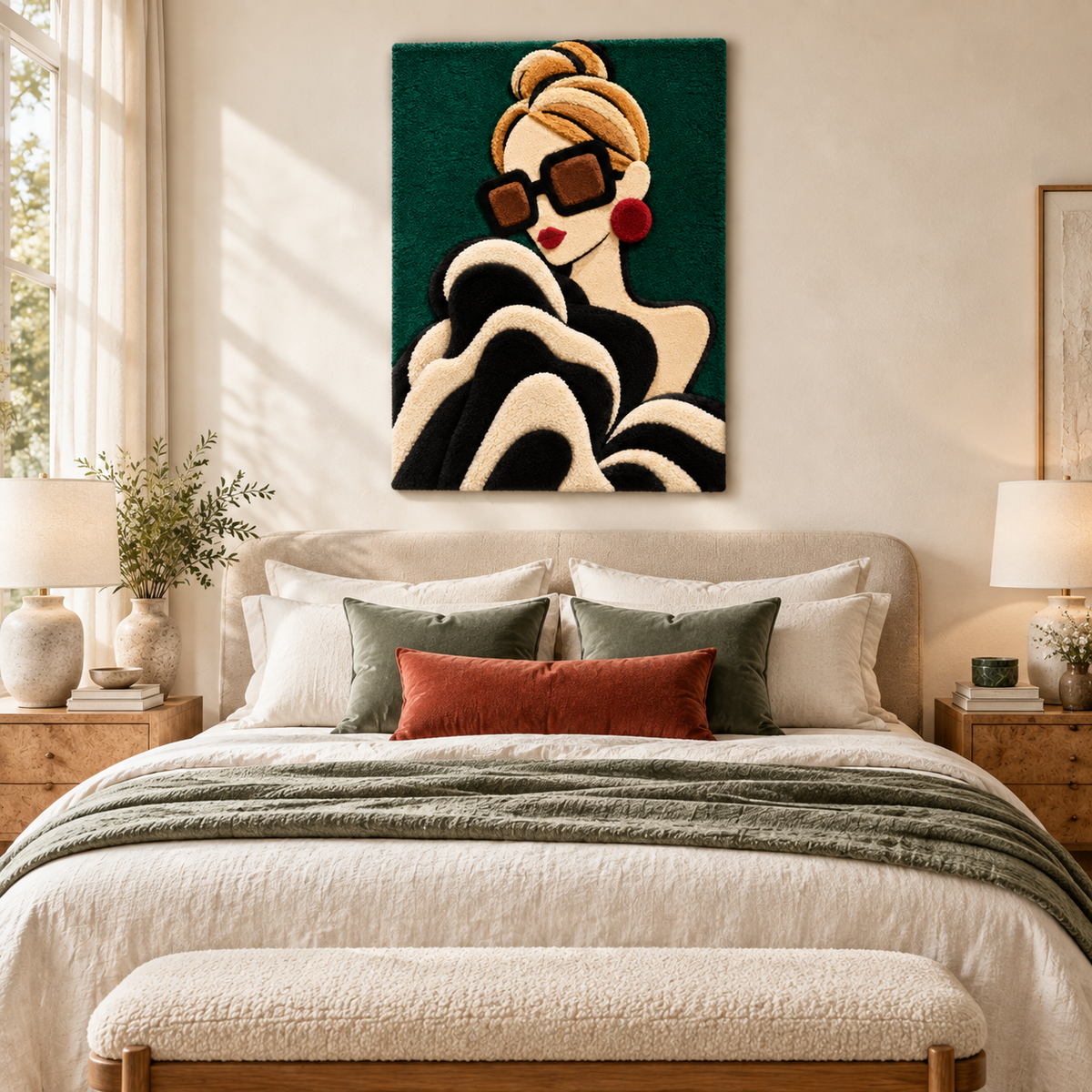 Emerald Evening Graphic Ruffles — room setting