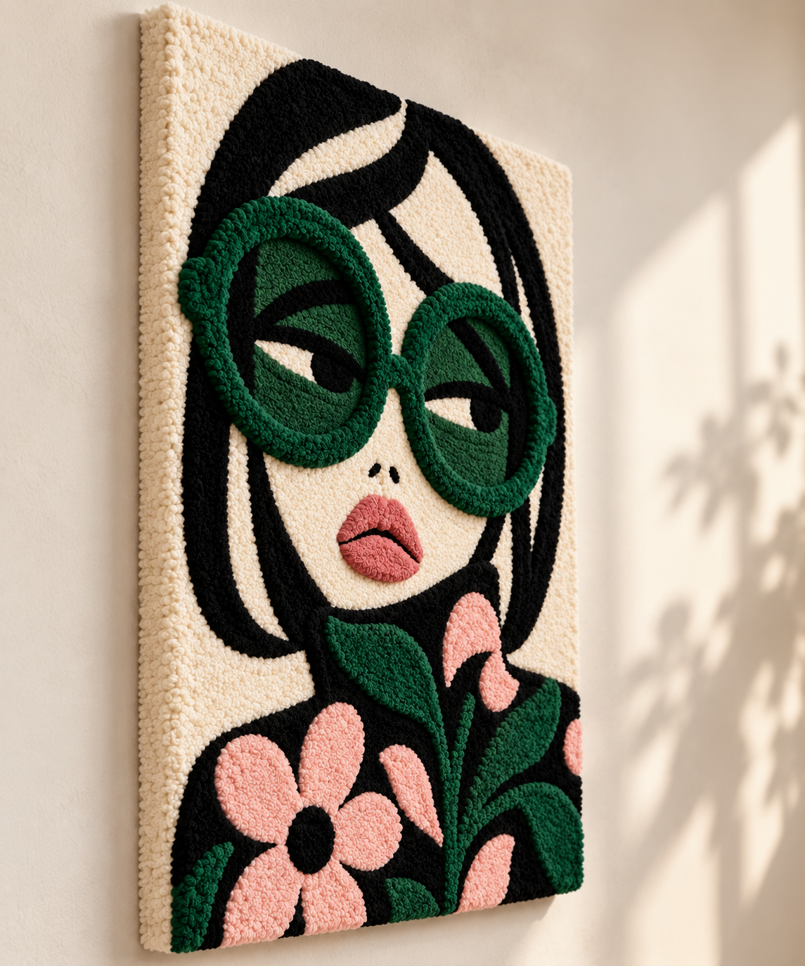Emerald Flower Daydream — angled relief view
