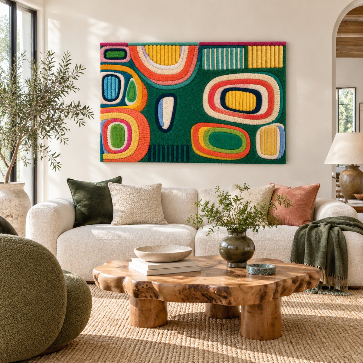 Emerald Pop Parade — front-facing room scene