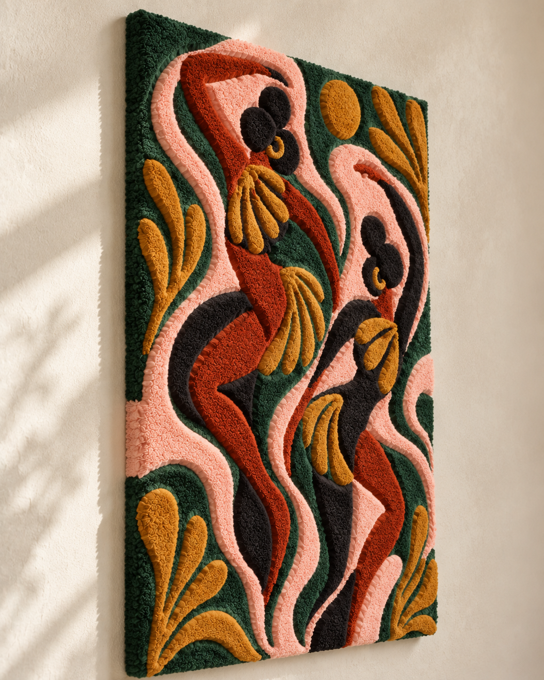 Emerald Rhythm — angled relief view