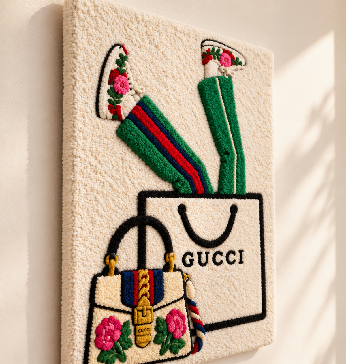 Emerald Shopping Daydream — angled relief view