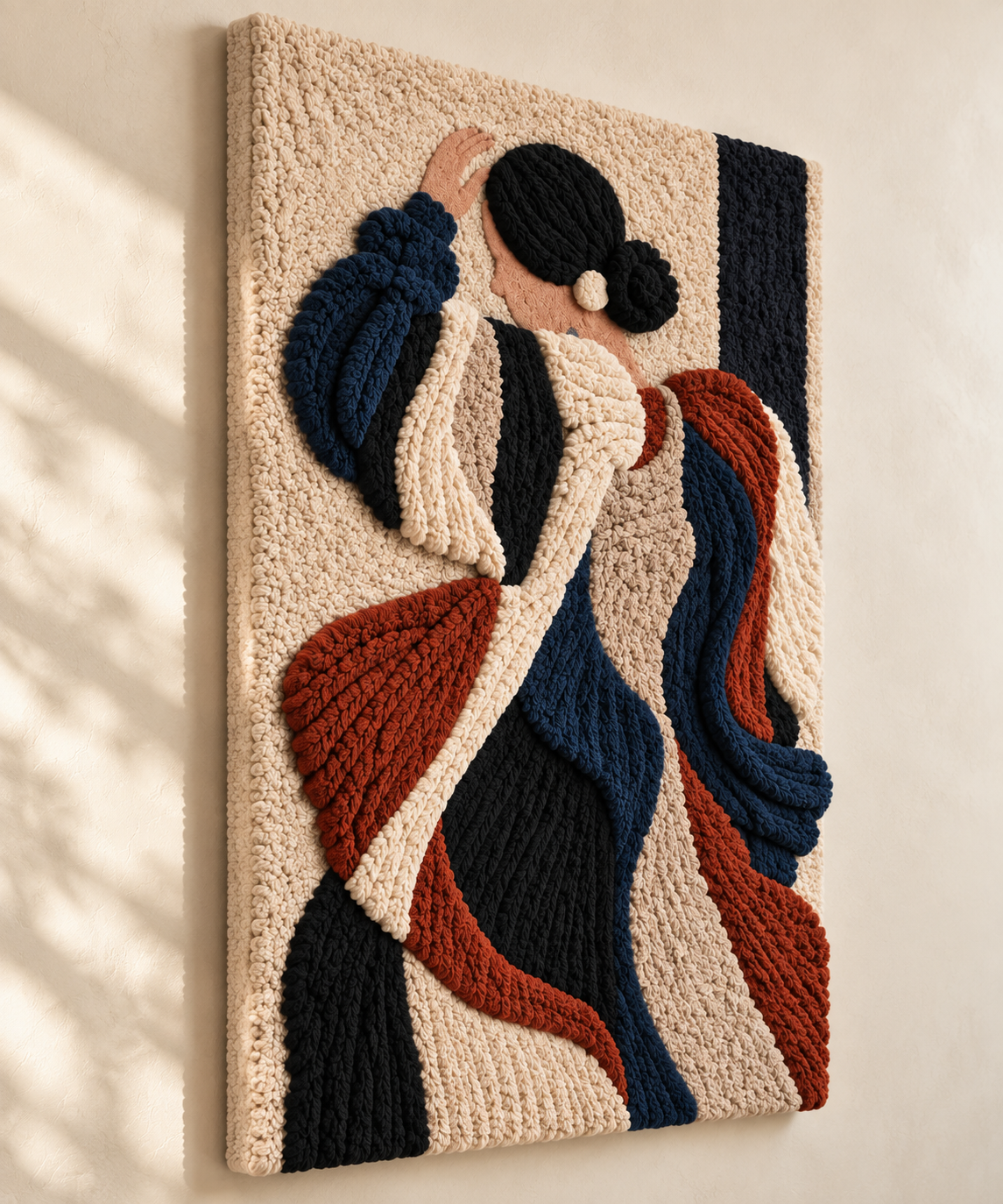 Evening Drapery Muse — angled relief view