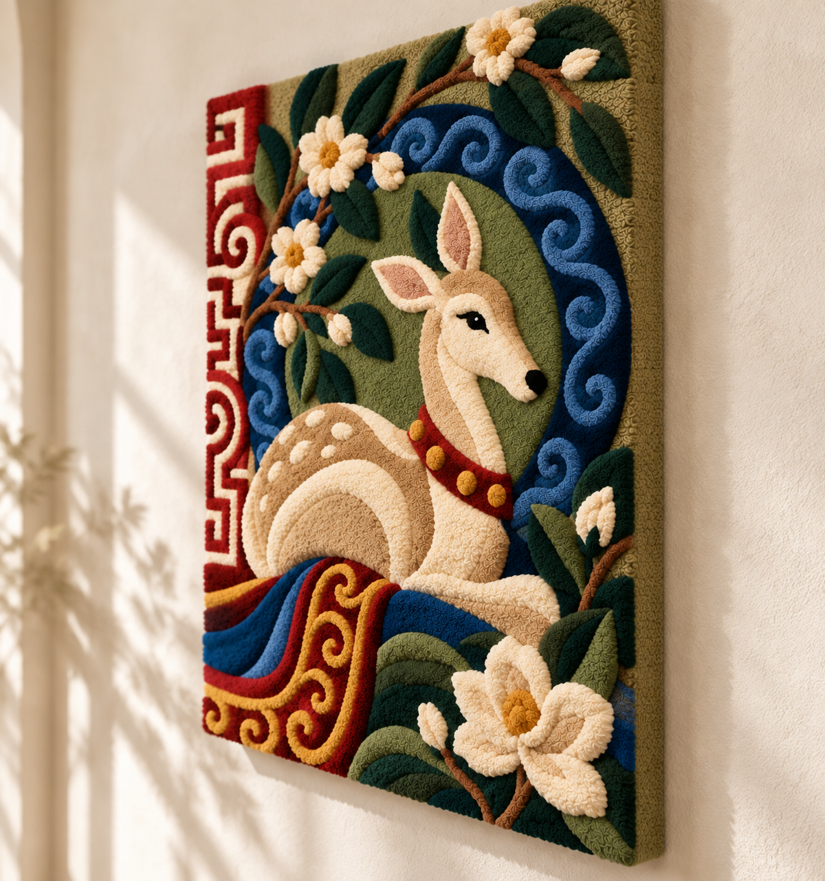 Fawn of the Blossom Grove — angled relief view