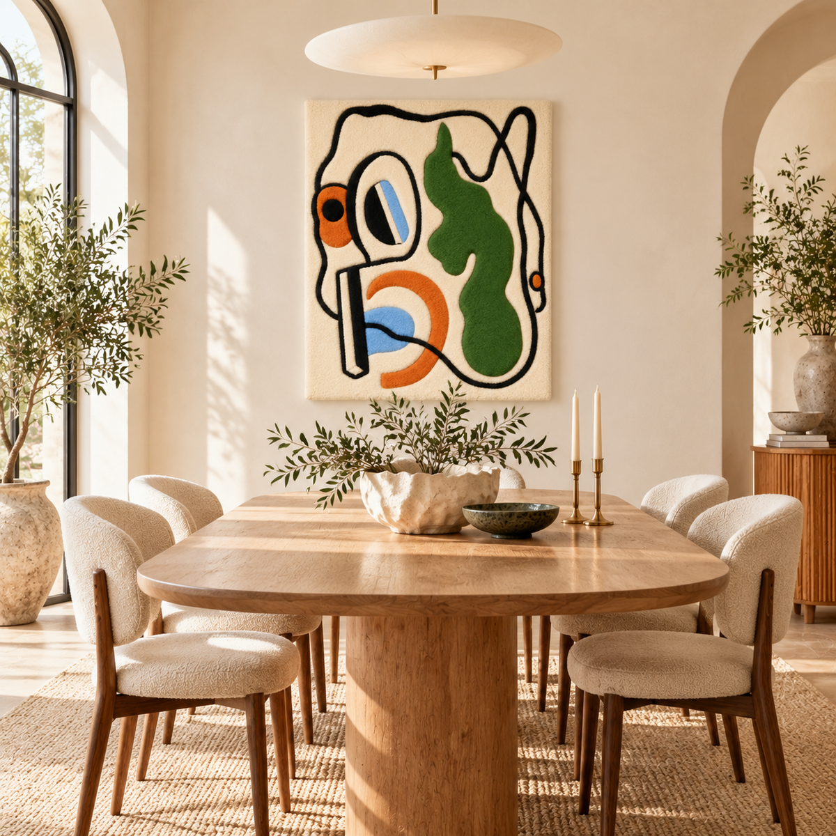 Abstract Composition by Fernand Léger — room setting