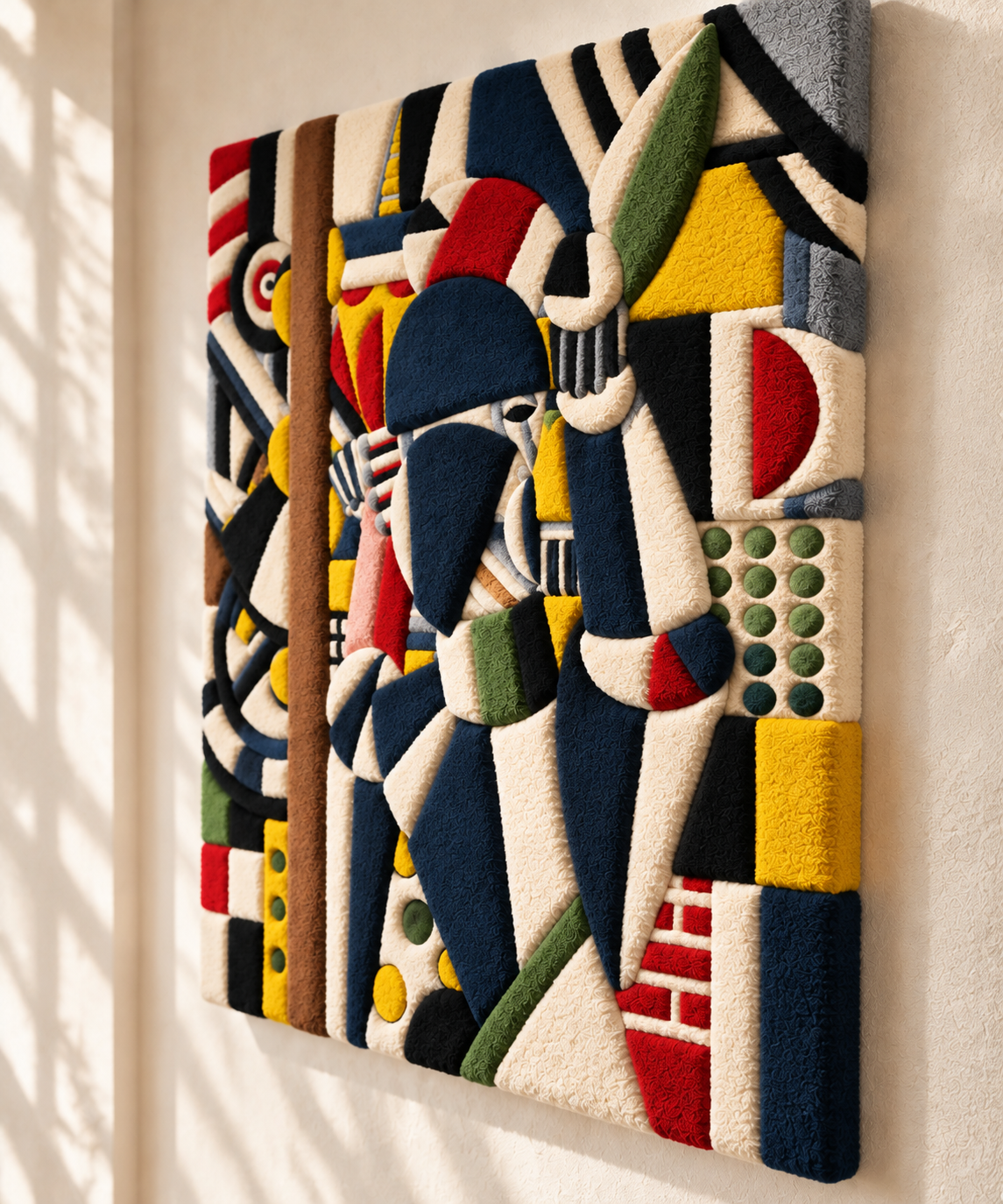 Acrobats in the Circus by Fernand Léger — angled relief view