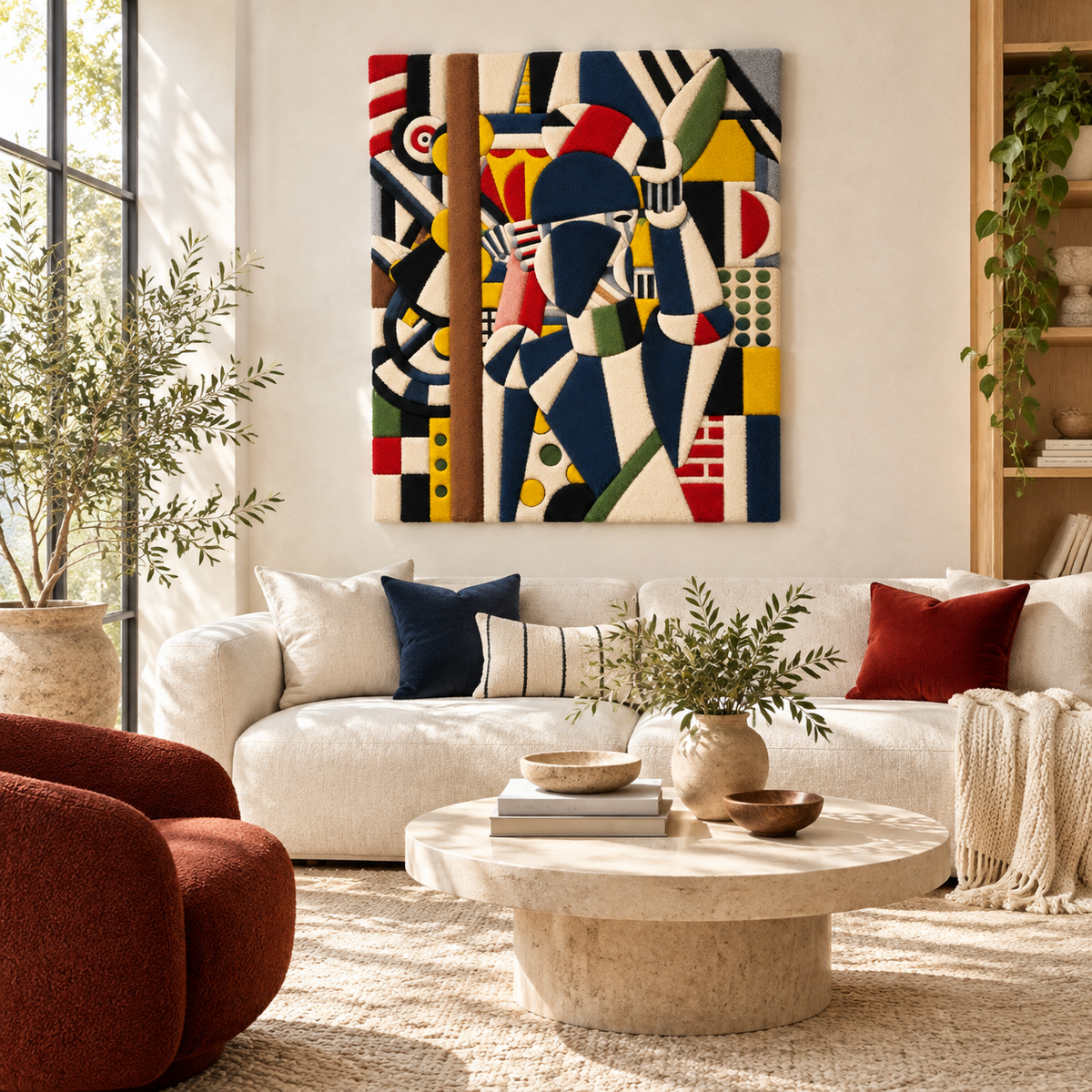 Acrobats in the Circus by Fernand Léger — room setting