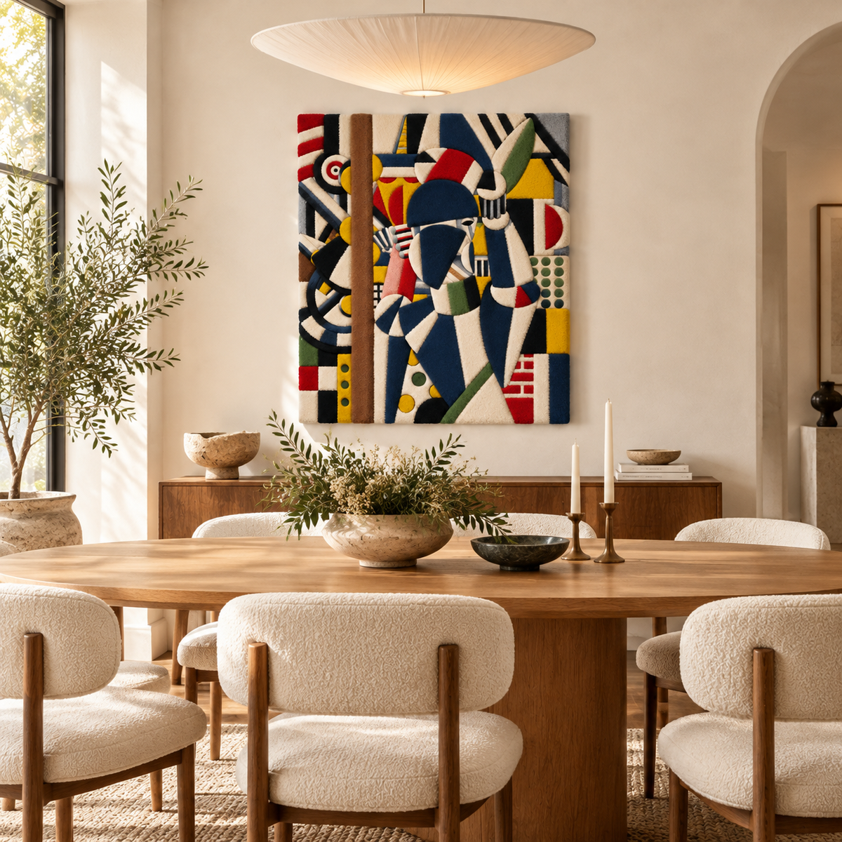 Acrobats in the Circus by Fernand Léger — room setting