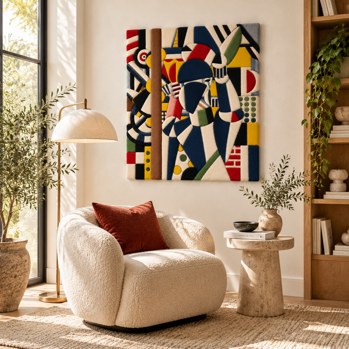 Acrobats in the Circus by Fernand Léger — room setting