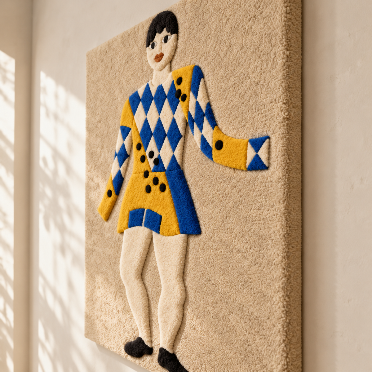 Draft Costume (Front, Blue and Yellow) by Fernand Léger — angled relief view