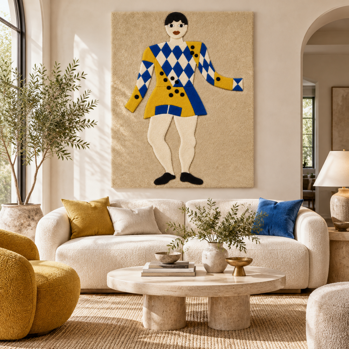 Draft Costume (Front, Blue and Yellow) by Fernand Léger — room setting