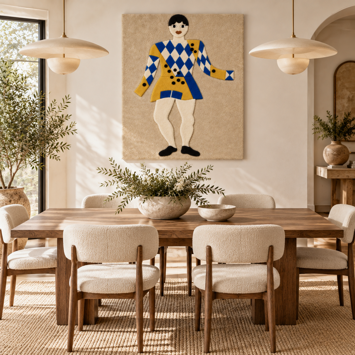 Draft Costume (Front, Blue and Yellow) by Fernand Léger — room setting