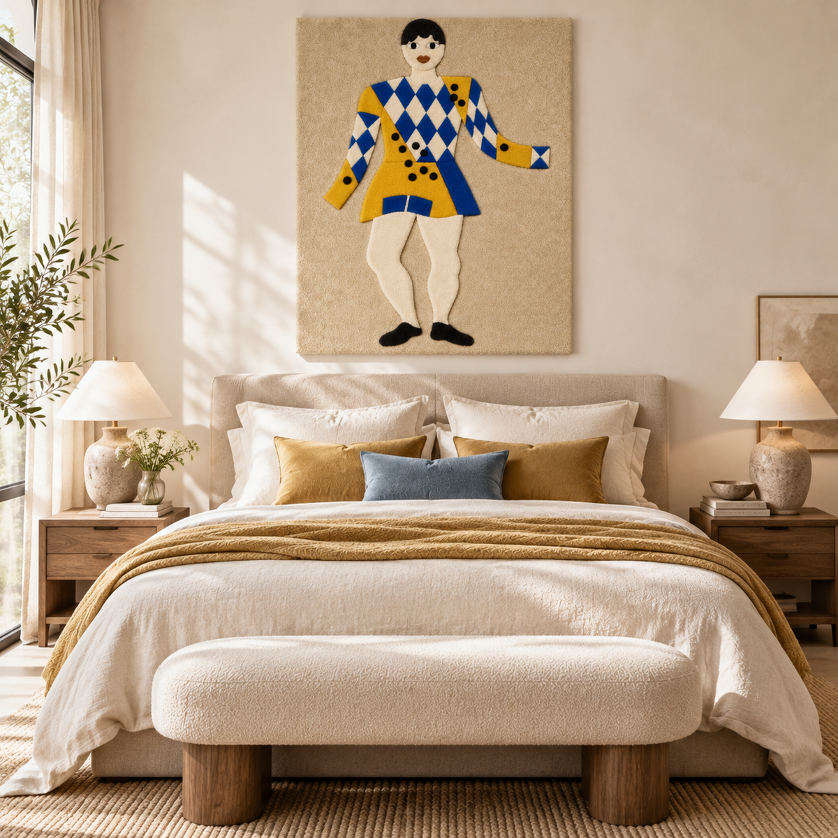 Draft Costume (Front, Blue and Yellow) by Fernand Léger — room setting