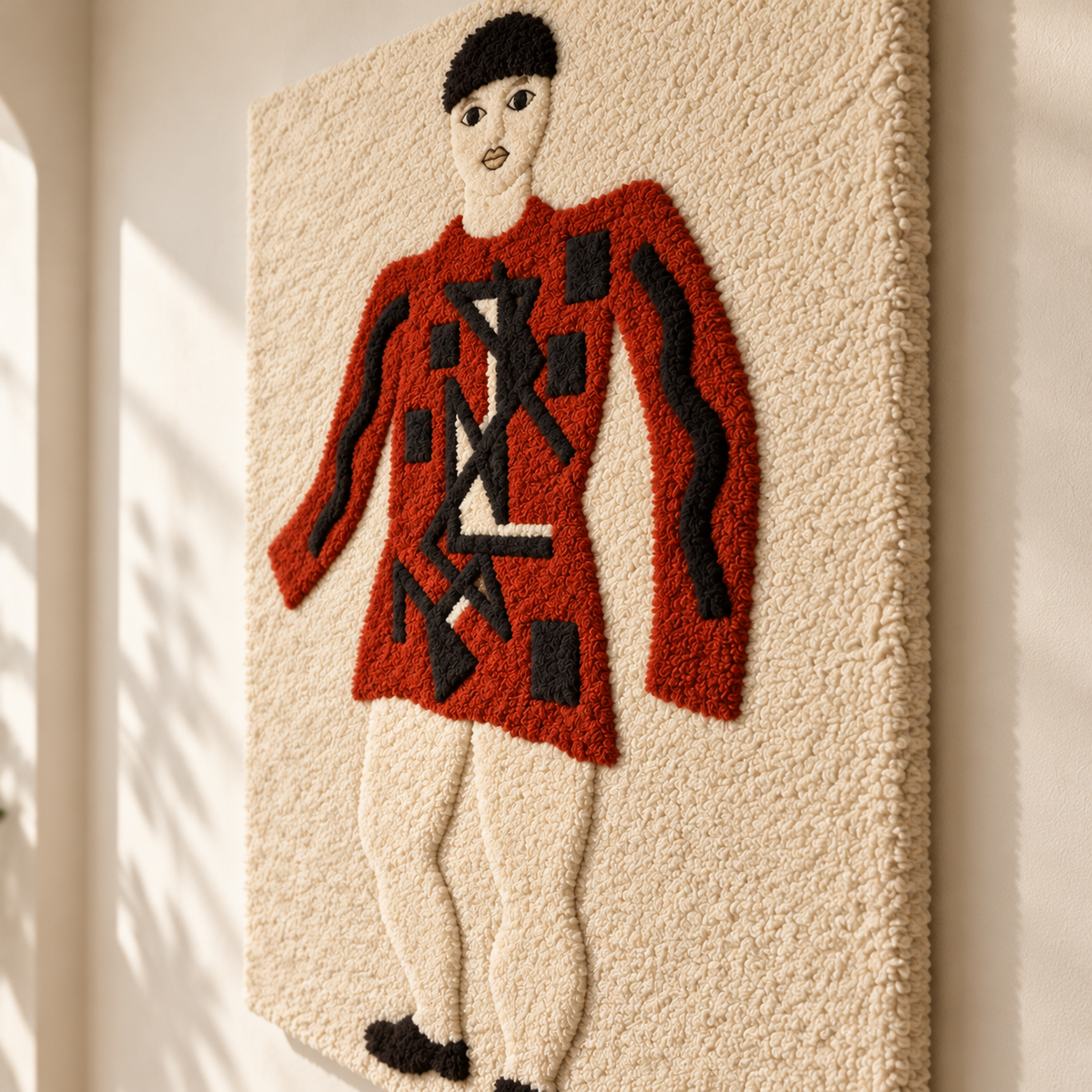 Draft Costume (Front, Red and Black) by Fernand Léger — angled relief view